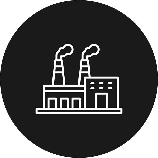 El icono vectorial de la industria se puede utilizar para el conjunto de iconos de Smart City