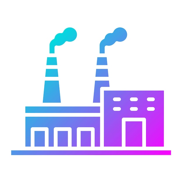 El icono vectorial de la industria se puede utilizar para el conjunto de iconos de Smart City