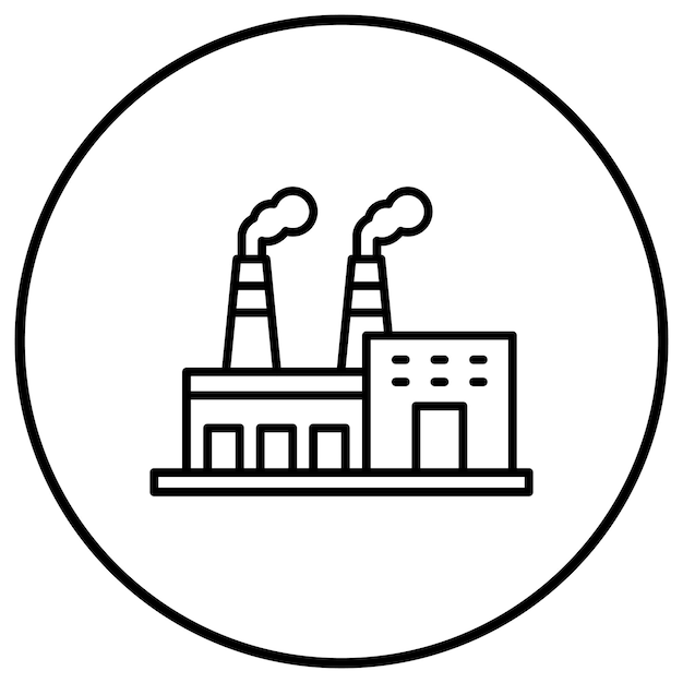 El icono vectorial de la industria se puede utilizar para el conjunto de iconos de Smart City