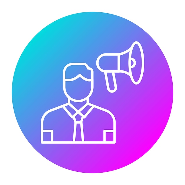 El icono vectorial de influencers masculinos se puede usar para el conjunto de iconos de negocios basados en el hogar