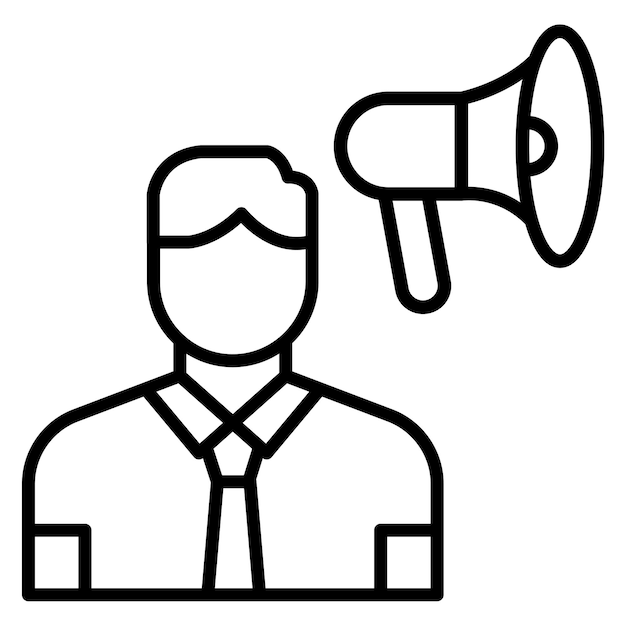 El icono vectorial de influencers masculinos se puede usar para el conjunto de iconos de negocios basados en el hogar