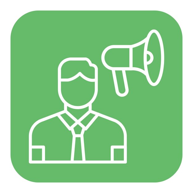 El icono vectorial de influencers masculinos se puede usar para el conjunto de iconos de negocios basados en el hogar