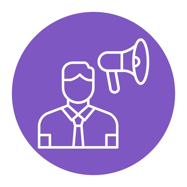 El icono vectorial de influencers masculinos se puede usar para el conjunto de iconos de negocios basados en el hogar