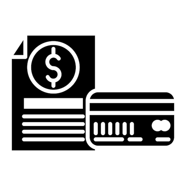 El icono vectorial del informe de crédito se puede utilizar para el conjunto de iconos de crédito y préstamo