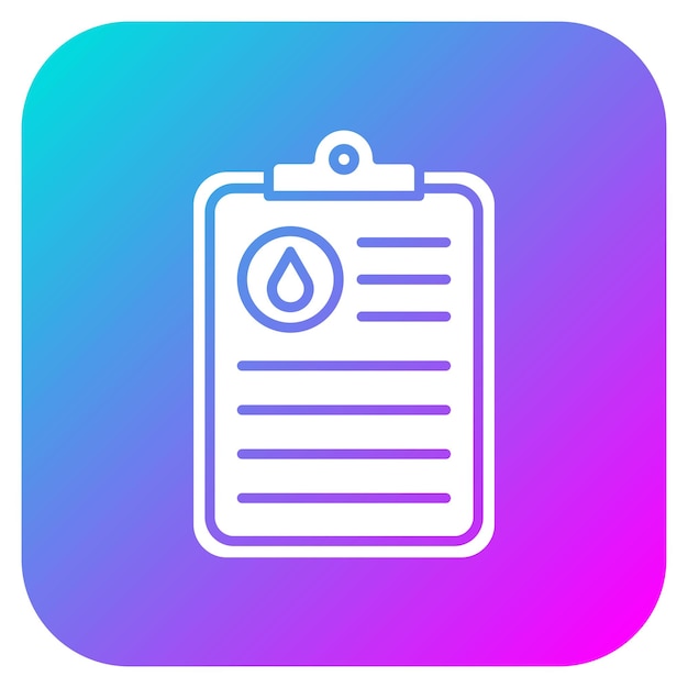 El icono vectorial del informe de datos de petróleo se puede utilizar para el conjunto de iconos de la industria de la gasolina