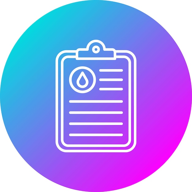 El icono vectorial del informe de datos de petróleo se puede utilizar para el conjunto de iconos de la industria de la gasolina