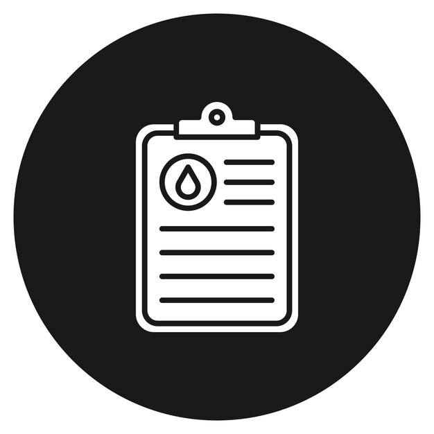 El icono vectorial del informe de datos de petróleo se puede utilizar para el conjunto de iconos de la industria de la gasolina
