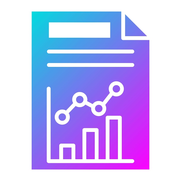 El icono vectorial del informe gráfico se puede utilizar para el conjunto de iconos de negocios y finanzas