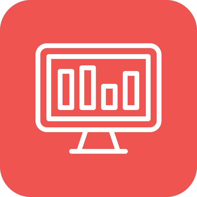 El icono vectorial del informe en línea se puede utilizar para el conjunto de iconos de marketing digital