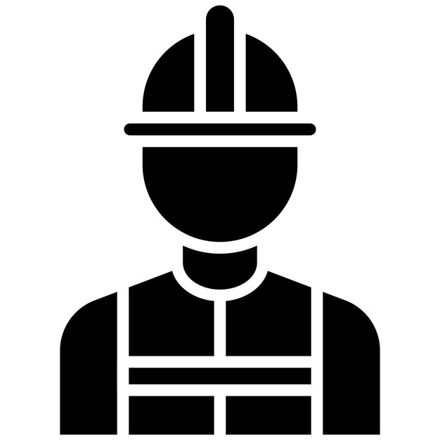 El icono vectorial del ingeniero masculino se puede utilizar para el conjunto de iconos de fabricación