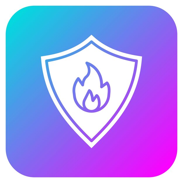 El icono vectorial de la insignia de bomberos se puede utilizar para el conjunto de iconos de bomberos