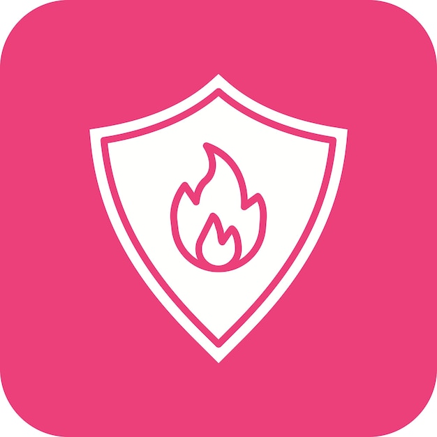 El icono vectorial de la insignia de bomberos se puede utilizar para el conjunto de iconos de bomberos
