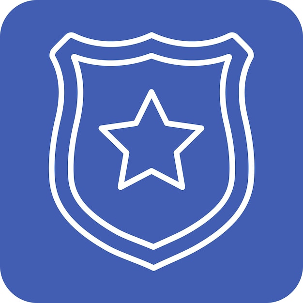 El icono vectorial de la insignia de la policía se puede usar para el conjunto de iconos de la policía