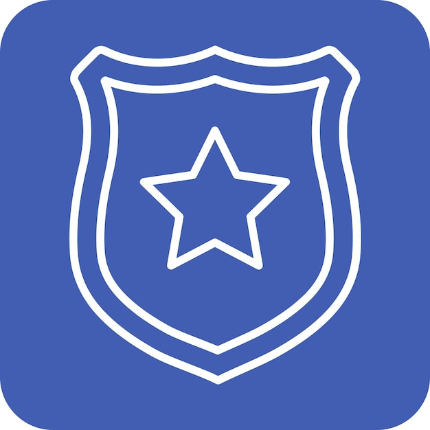 El icono vectorial de la insignia de la policía se puede usar para el conjunto de iconos de la policía