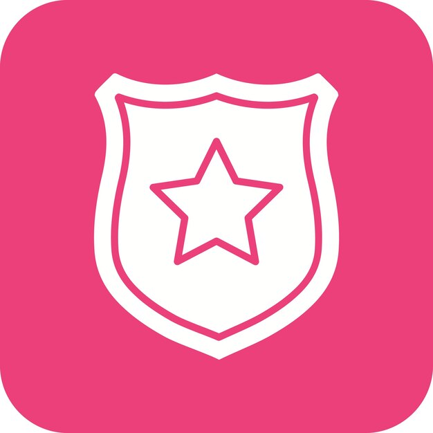 El icono vectorial de la insignia de la policía se puede usar para el conjunto de iconos de la policía