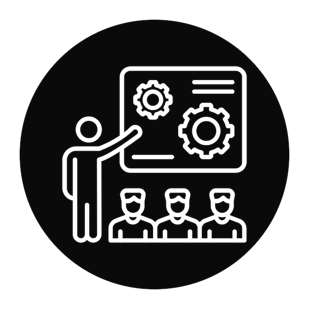 El icono vectorial de instrucciones de trabajo se puede utilizar para el conjunto de iconos de documentos y archivos