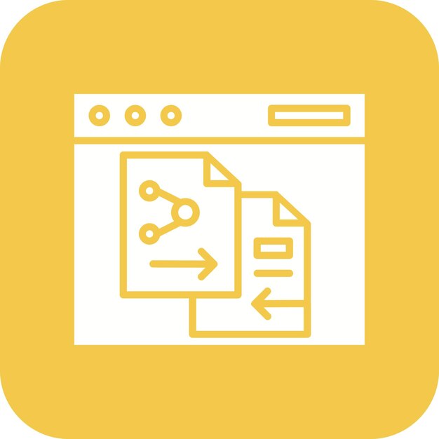 El icono vectorial de intercambio de archivos se puede utilizar para el conjunto de iconos de codificación y desarrollo