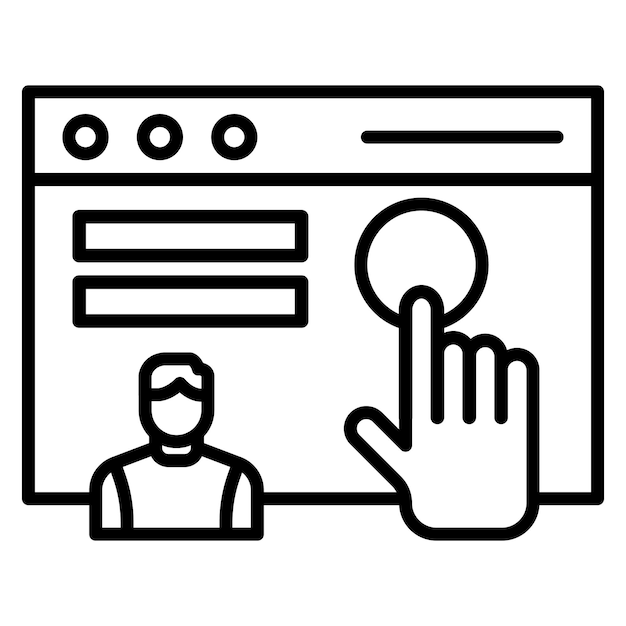 El icono vectorial de la interfaz de usuario se puede utilizar para el conjunto de iconos sin código