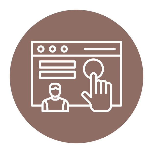 El icono vectorial de la interfaz de usuario se puede utilizar para el conjunto de iconos sin código