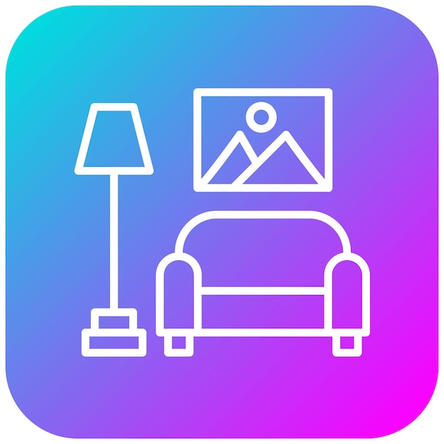 El icono vectorial interior se puede utilizar para el conjunto de iconos de Art and Craft Supplies