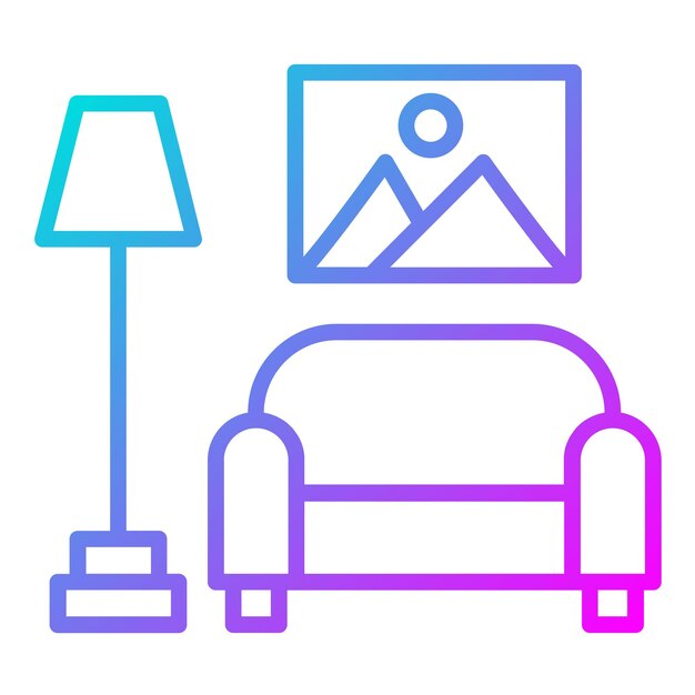 El icono vectorial interior se puede utilizar para el conjunto de iconos de Art and Craft Supplies