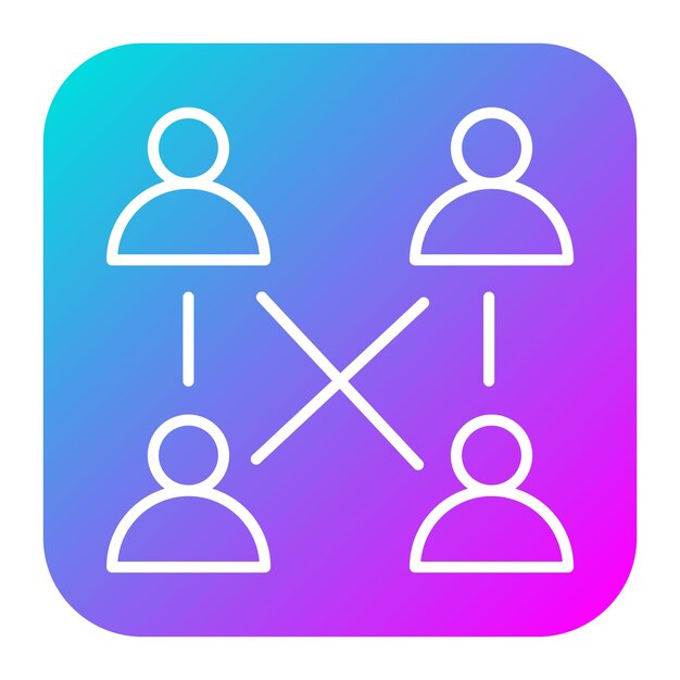 El icono vectorial interpersonal se puede utilizar para el conjunto de iconos de habilidades para la vida