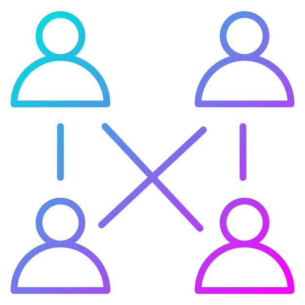 El icono vectorial interpersonal se puede utilizar para el conjunto de iconos de habilidades para la vida