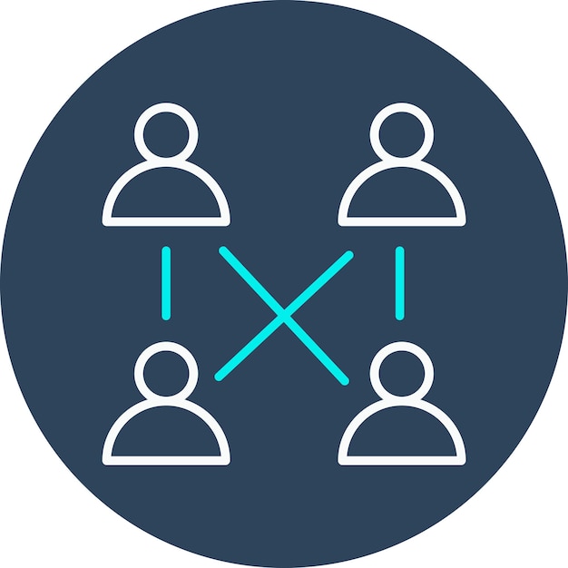 El icono vectorial interpersonal se puede utilizar para el conjunto de iconos de habilidades para la vida
