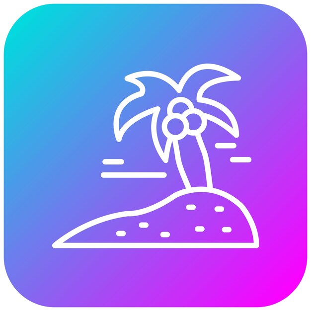 El icono vectorial de la isla se puede usar para el conjunto de iconos de lujo