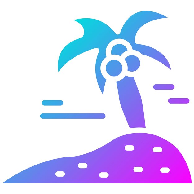 El icono vectorial de la isla se puede usar para el conjunto de iconos de lujo