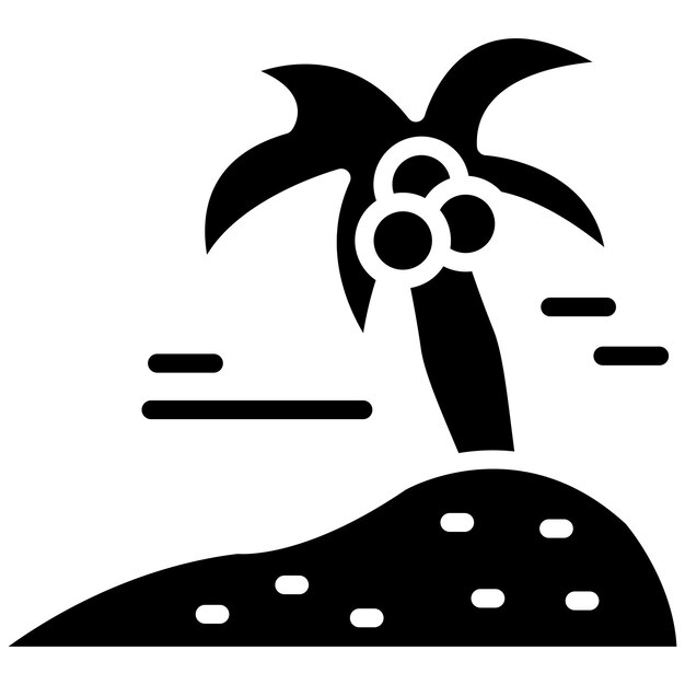 El icono vectorial de la isla se puede usar para el conjunto de iconos de lujo