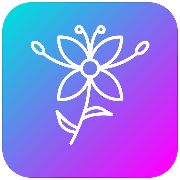 El icono vectorial de Ixora se puede usar para el conjunto de iconos de flores