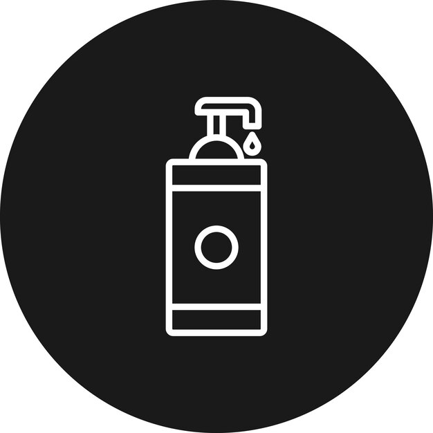 El icono vectorial de jabón líquido se puede usar para el conjunto de iconos de limpieza de la casa