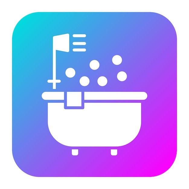 El icono vectorial del jacuzzi se puede usar para el conjunto de iconos del spa