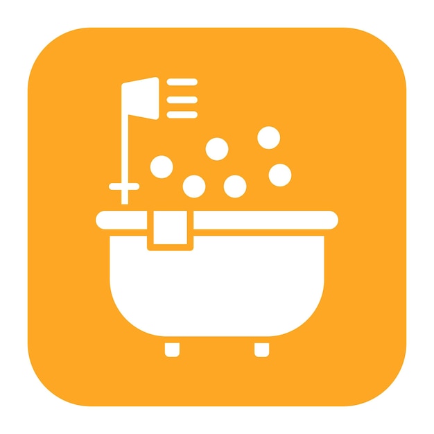 El icono vectorial del jacuzzi se puede usar para el conjunto de iconos del spa