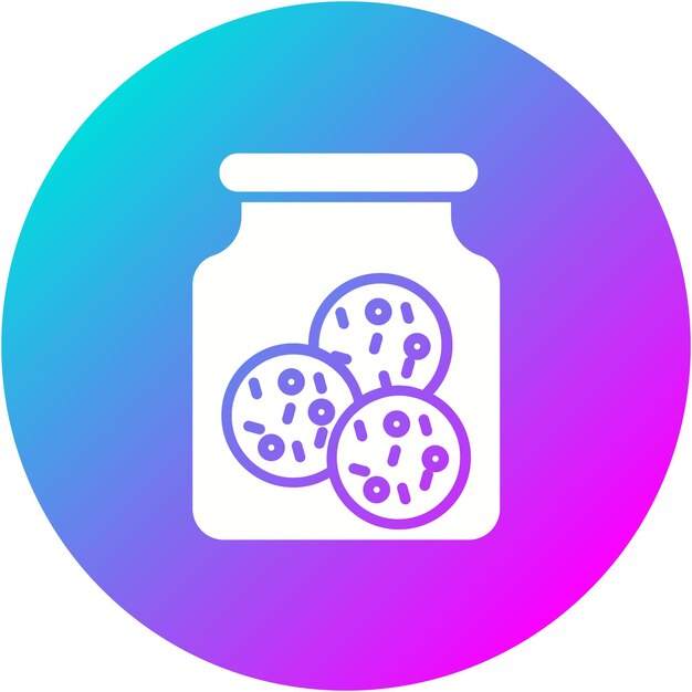 El icono vectorial de la jarra de galletas se puede usar para el conjunto de iconos de la cafetería
