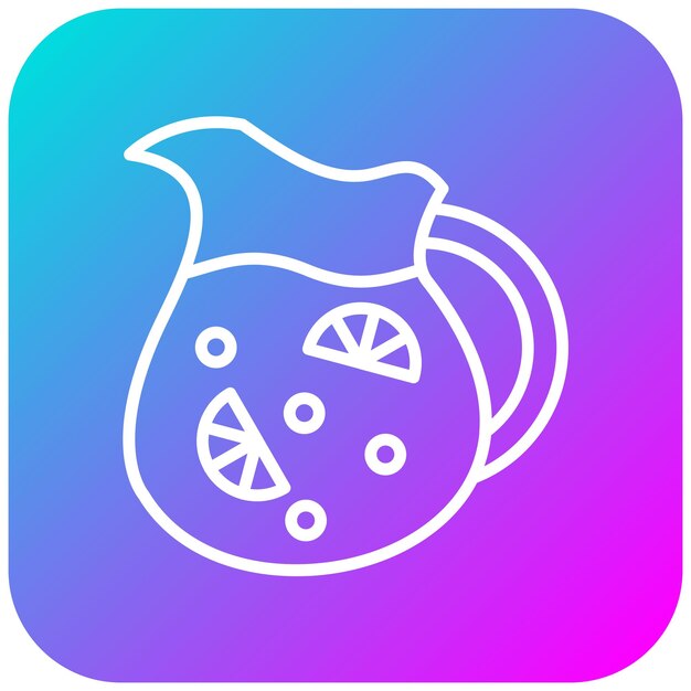El icono vectorial de la jarra de limonada se puede usar para el conjunto de iconos de bebidas