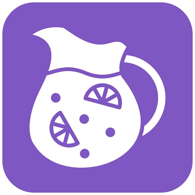 El icono vectorial de la jarra de limonada se puede usar para el conjunto de iconos de bebidas