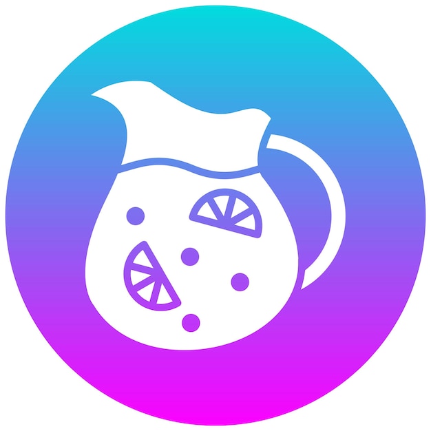 El icono vectorial de la jarra de limonada se puede usar para el conjunto de iconos de bebidas