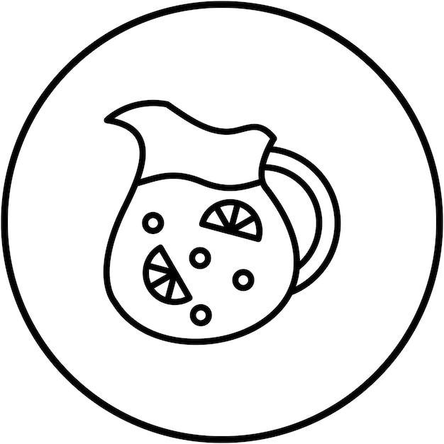 El icono vectorial de la jarra de limonada se puede usar para el conjunto de iconos de bebidas
