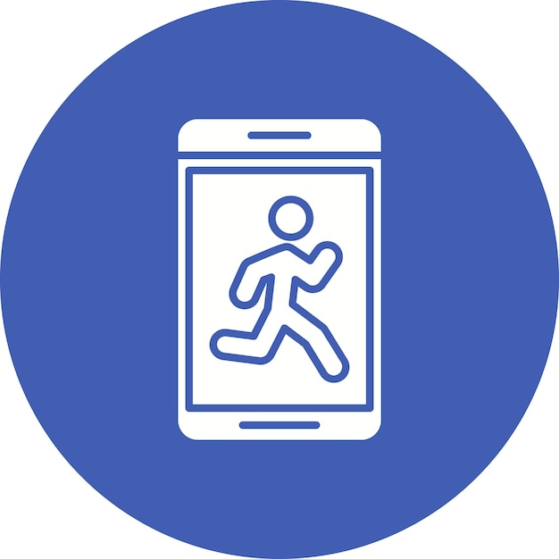 El icono vectorial de jogging se puede usar para el conjunto de iconos de la aplicación de entrenamiento