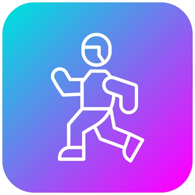 Vector el icono vectorial de jogging se puede usar para el conjunto de iconos de la aplicación de entrenamiento