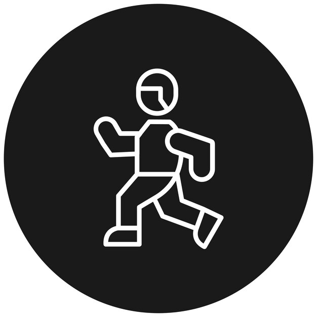 El icono vectorial de jogging se puede usar para el conjunto de iconos de la aplicación de entrenamiento
