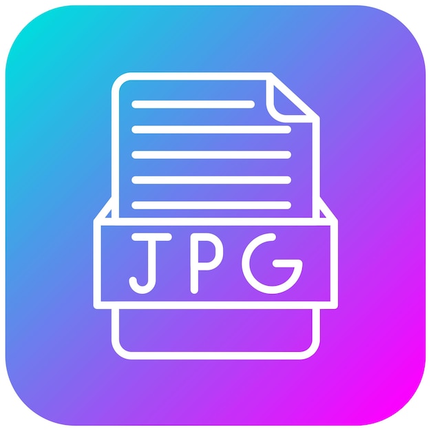 El icono vectorial JPG se puede utilizar para el conjunto de iconos de formatos de archivo