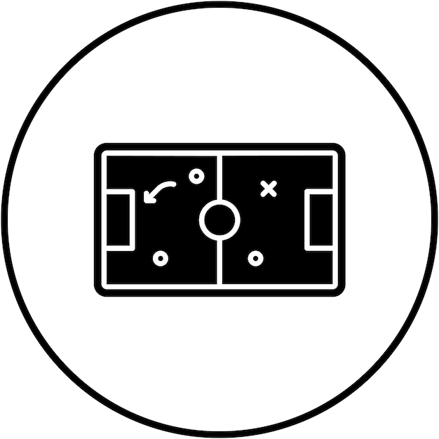 El icono vectorial del juego de fútbol se puede usar para el conjunto de iconos del juego en línea