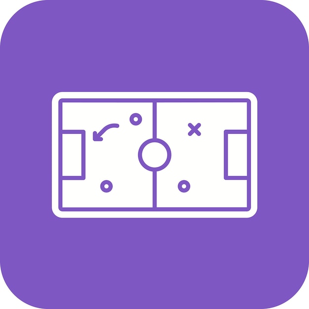 El icono vectorial del juego de fútbol se puede usar para el conjunto de iconos del juego en línea