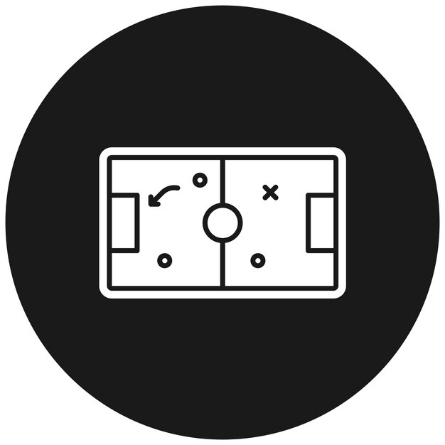El icono vectorial del juego de fútbol se puede usar para el conjunto de iconos del juego en línea