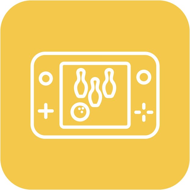 El icono vectorial de juegos clásicos se puede usar para el conjunto de iconos de bolos