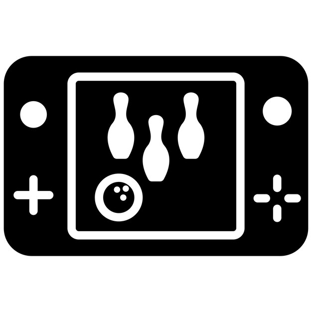 El icono vectorial de juegos clásicos se puede usar para el conjunto de iconos de bolos