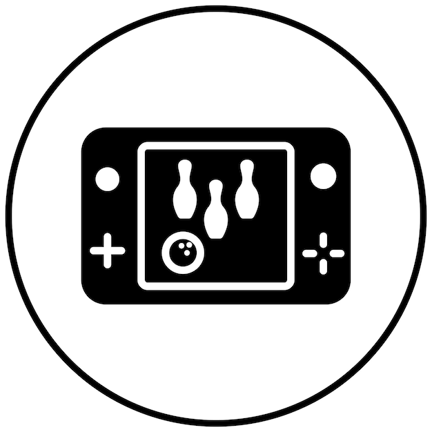 El icono vectorial de juegos clásicos se puede usar para el conjunto de iconos de bolos